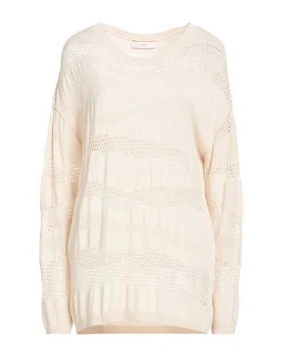Akep Woman Sweater Beige Size Xs Viscose, Polyester In Pink