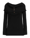 Akep Woman Sweater Black Size 10 Viscose, Polyamide, Elastic Fibres