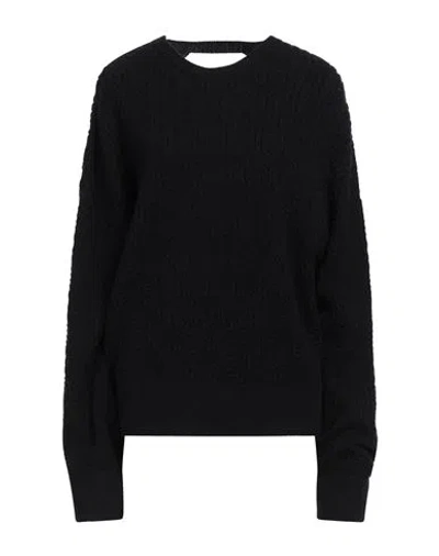 Akep Woman Sweater Black Size 10 Viscose, Polyester, Polyamide