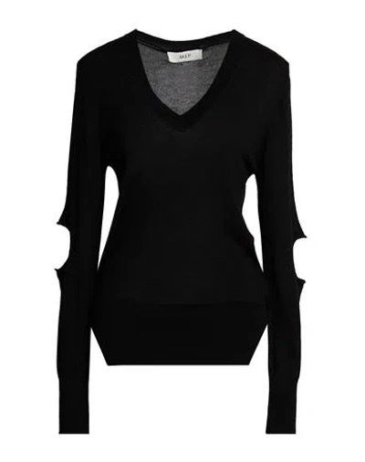 Akep Woman Sweater Black Size 2 Viscose, Merino Wool, Polyamide