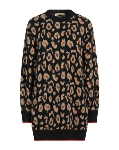 Akep Woman Sweater Black Size 4 Acrylic, Merino Wool, Alpaca Wool, Synthetic Fibers, Nylon