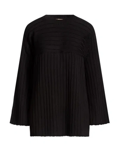 Akep Woman Sweater Black Size 4 Merino Wool, Acrylic