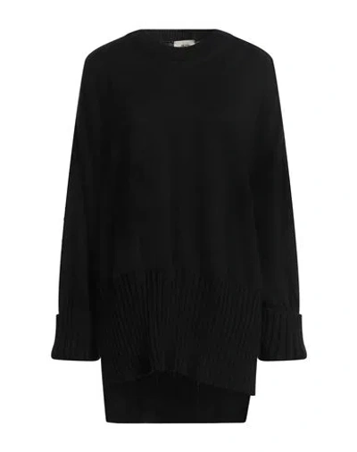 Akep Woman Sweater Black Size 4 Merino Wool, Acrylic