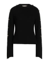 Akep Woman Sweater Black Size 8 Merino Wool, Acrylic