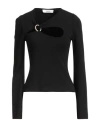 Akep Woman Sweater Black Size 8 Viscose, Polyamide, Elastane In Black