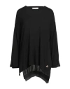 Akep Woman Sweater Black Size 8 Viscose, Polyester