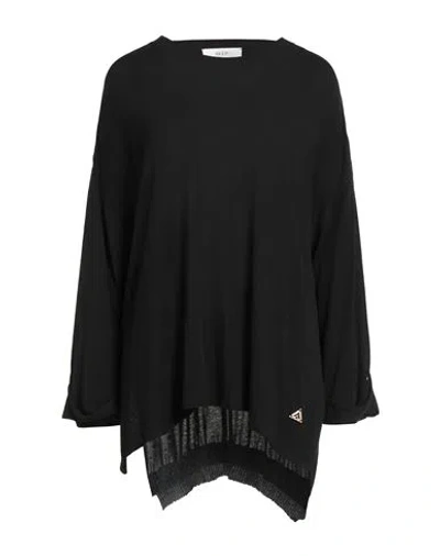 Akep Woman Sweater Black Size 8 Viscose, Polyester