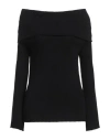 Akep Woman Sweater Black Size 8 Viscose, Polyester, Polyamide