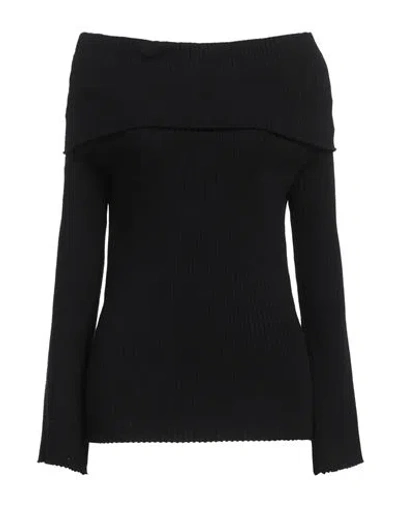 Akep Woman Sweater Black Size 8 Viscose, Polyester, Polyamide