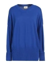 Akep Woman Sweater Bright Blue Size 4 Merino Wool, Acrylic