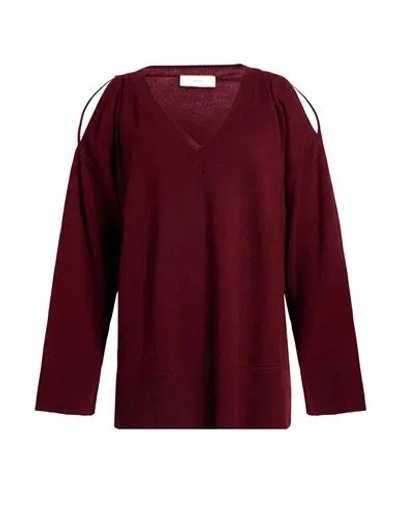 Akep Woman Sweater Burgundy Size Xs Merino Wool, Cashmere In Red