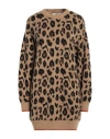 Akep Woman Sweater Camel Size 4 Acrylic, Merino Wool, Alpaca Wool, Synthetic Fibers, Nylon In Beige