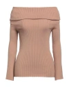Akep Woman Sweater Camel Size S Viscose, Polyester, Polyamide In Beige