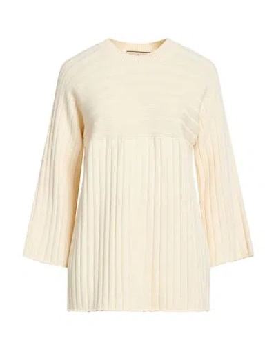 Akep Woman Sweater Cream Size 2 Merino Wool, Acrylic In Neutral