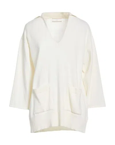 Akep Woman Sweater Cream Size 4 Cashmere In White