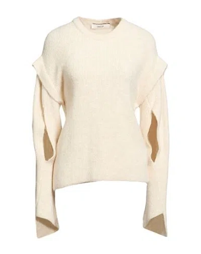 Akep Woman Sweater Cream Size S Wool, Viscose, Polyacrylic, Polyamide In White