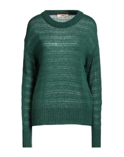 Akep Woman Sweater Dark Green Size 4 Acrylic, Polyamide, Mohair Wool