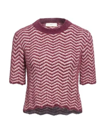 Akep Woman Sweater Garnet Size Xs Polyamide, Metal Fiber, Acrylic, Nylon, Alpaca Wool In Red