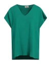 Akep Woman Sweater Green Size L Viscose, Polyester