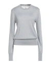 Akep Woman Sweater Light Grey Size 6 Viscose, Merino Wool, Polyamide In Gray