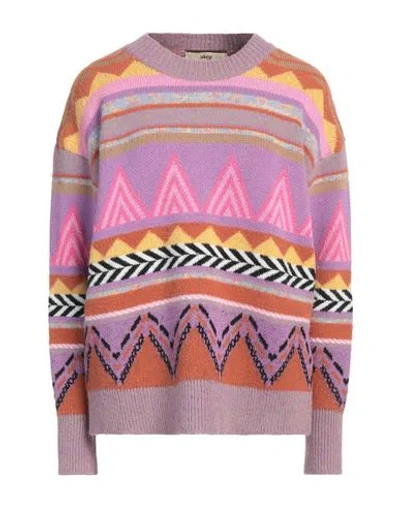 Akep Woman Sweater Lilac Size 4 Polyamide, Merino Wool, Acrylic, Alpaca Wool, Nylon In Purple