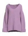 Akep Woman Sweater Lilac Size M Acrylic, Wool, Viscose, Polyester, Alpaca Wool In Purple