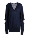 Akep Woman Sweater Midnight Blue Size 8 Viscose, Merino Wool, Polyamide
