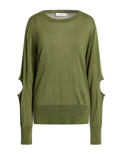 Akep Woman Sweater Military Green Size Xl Viscose, Merino Wool, Polyamide
