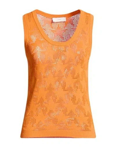 Akep Woman Sweater Orange Size 8 Viscose, Polyamide