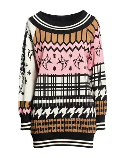Akep Woman Sweater Pink Size 2 Merino Wool, Acrylic In Multi