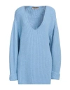 Akep Woman Sweater Sky Blue Size S Acrylic, Wool, Viscose, Polyester, Alpaca Wool