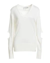 Akep Woman Sweater White Size 10 Viscose, Merino Wool, Polyamide