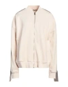 Akep Woman Sweatshirt Beige Size 6 Cotton, Polyester In Beige