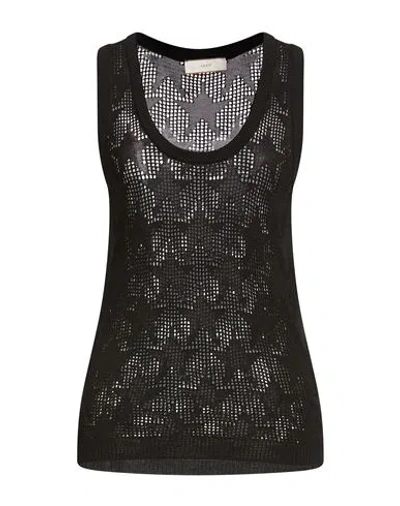 Akep Woman Top Black Size 4 Viscose, Polyamide