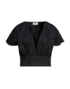 Akep Woman Top Black Size 8 Cotton