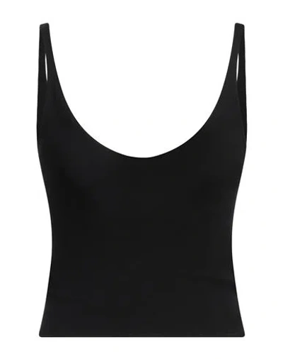 Akep Woman Top Black Size S Ecovero Viscose, Polyester