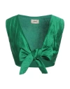 Akep Woman Top Green Size 4 Linen, Polyester