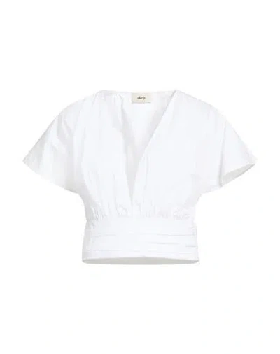 Akep Woman Top White Size 4 Cotton