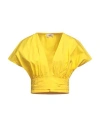 Akep Woman Top Yellow Size 4 Cotton In Yellow