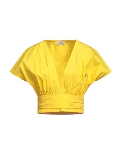 Akep Woman Top Yellow Size 4 Cotton