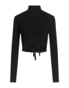 Akep Woman Turtleneck Black Size 6 Viscose, Polyamide, Elastane