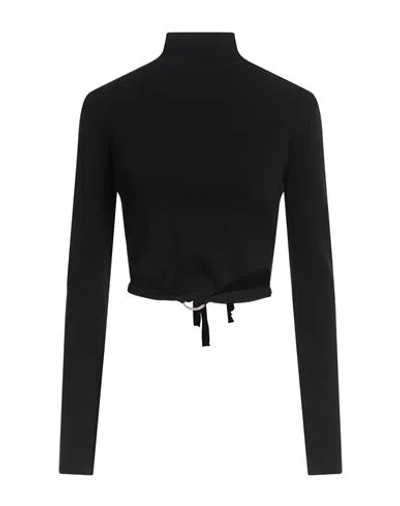 Akep Woman Turtleneck Black Size 6 Viscose, Polyamide, Elastane