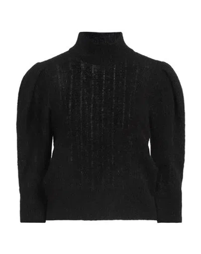 Akep Woman Turtleneck Black Size 8 Alpaca Wool, Polyamide