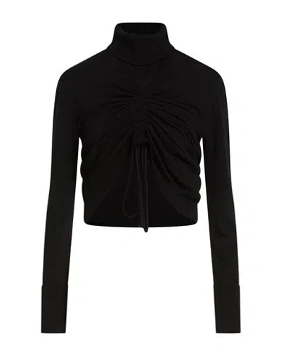 Akep Woman Turtleneck Black Size M Lyocell, Merino Wool, Elastane