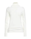Akep Woman Turtleneck Ivory Size 10 Viscose, Polyamide, Elastic Fibres In White