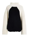 Akep Woman Turtleneck Ivory Size M Merino Wool, Acrylic In White
