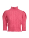 Akep Woman Turtleneck Magenta Size 6 Alpaca Wool, Polyamide