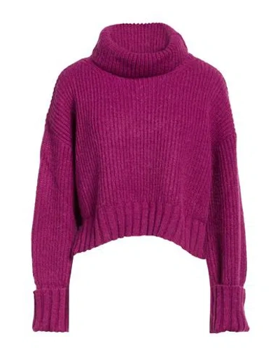Akep Woman Turtleneck Mauve Size 6 Acrylic, Wool, Alpaca Wool, Viscose, Polyester In Purple