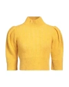 Akep Woman Turtleneck Mustard Size 4 Alpaca Wool, Polyamide In Yellow
