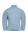 Akep Woman Turtleneck Pastel Blue Size 6 Alpaca Wool, Polyamide